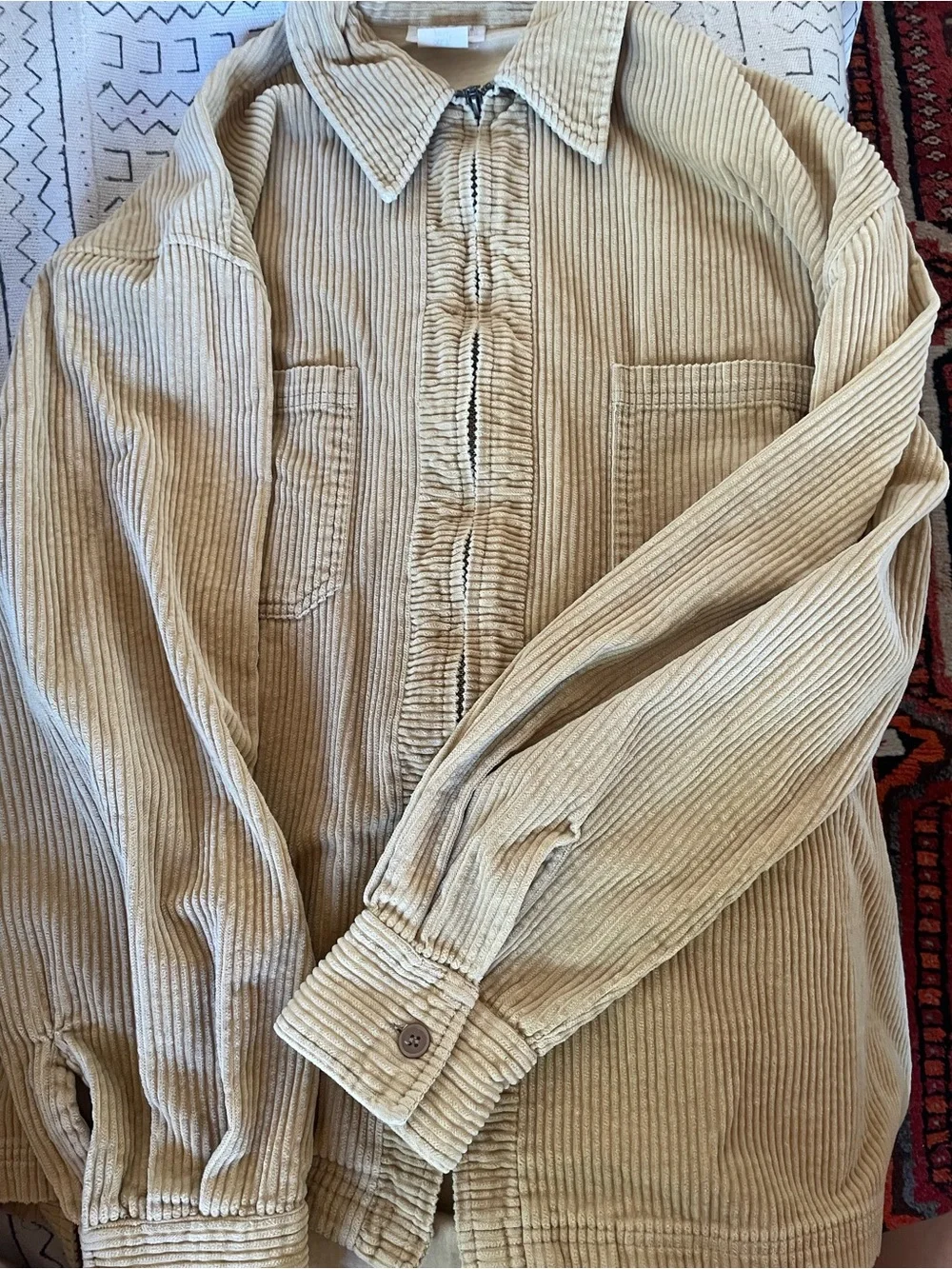 Vintage Corduroy Shirt Jacket in Camel